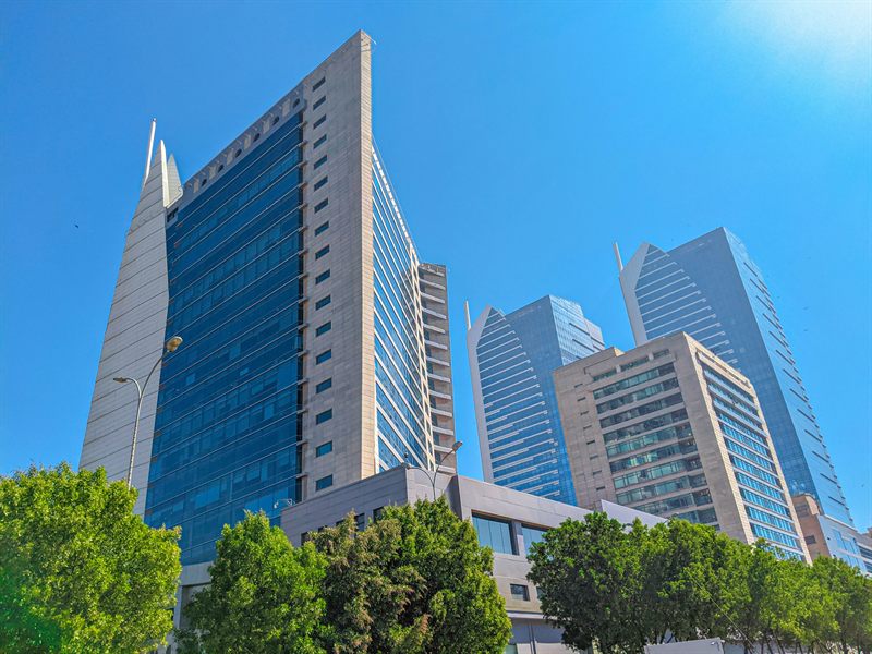 Banking district where AKS iQ is deployed at national scale